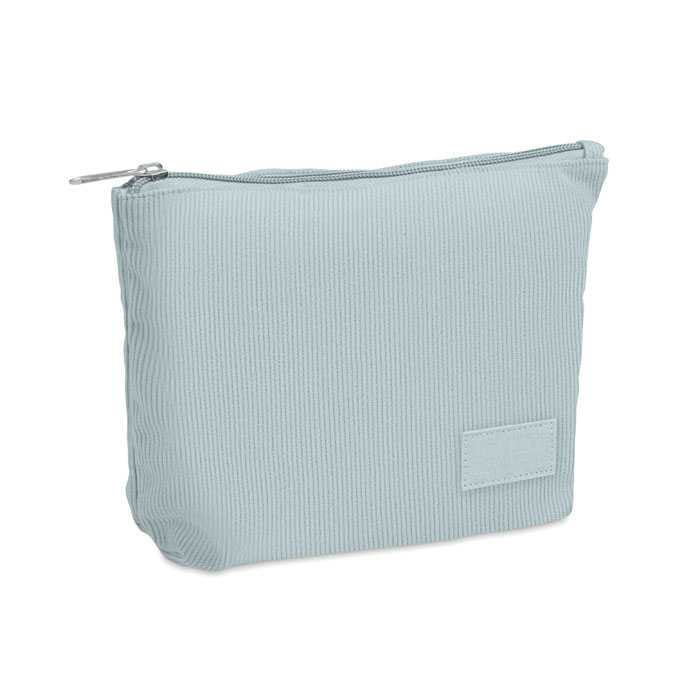 Trousse en velours côtelé à personnaliser 220 g/m² Cordy T bleu bébé